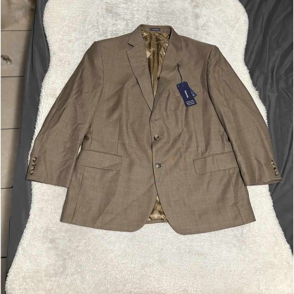 Stafford Blazer Jacket Mens 44S Brown Wool Blend Classic Fit Sport Coat NEW